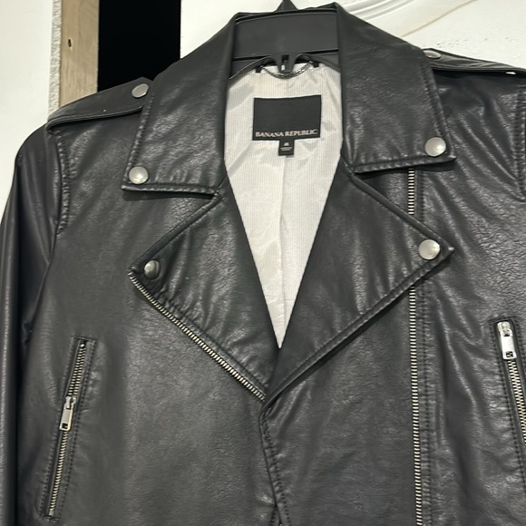 Banana Republic Faux Leather Biker Jacket - Picture 3 of 8